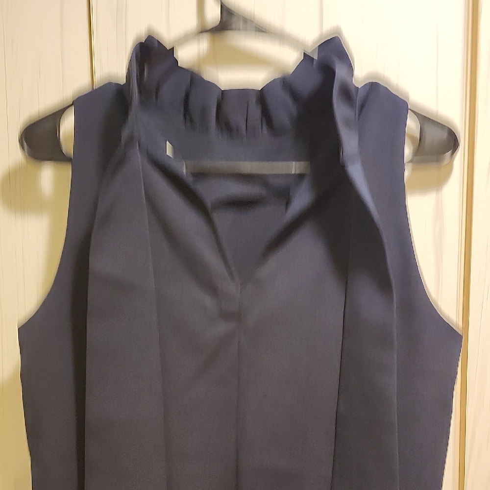 Tuckernuck Navy Ruffle Neck Mini Dress - Picture 4 of 6
